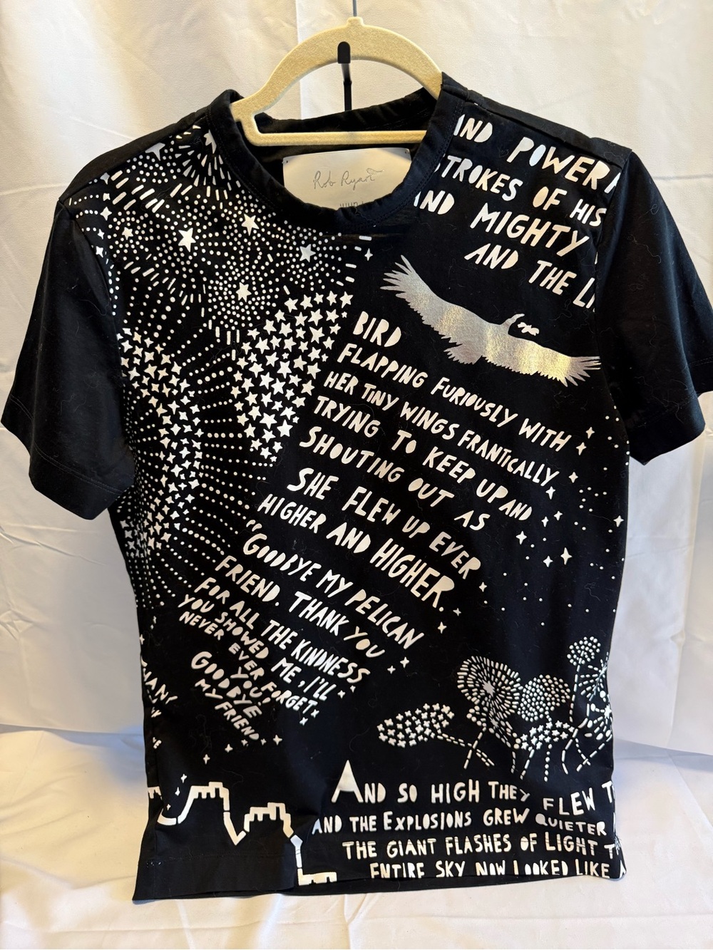 Juun.J x Rob Ryan Black and White Graphic Tee